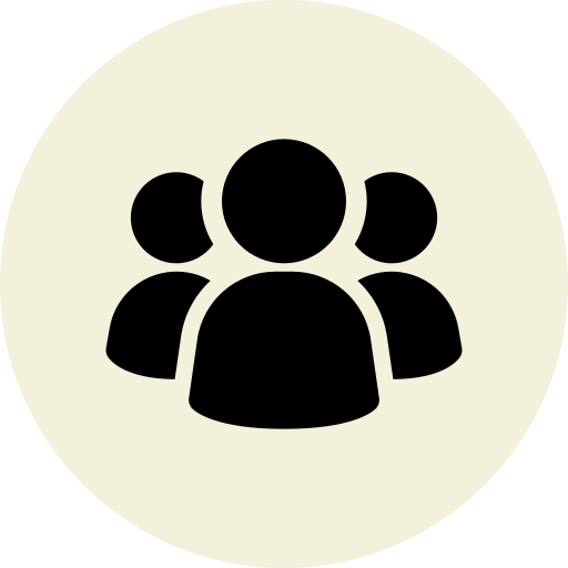 Group of people icon representing a team, community, group, or users.